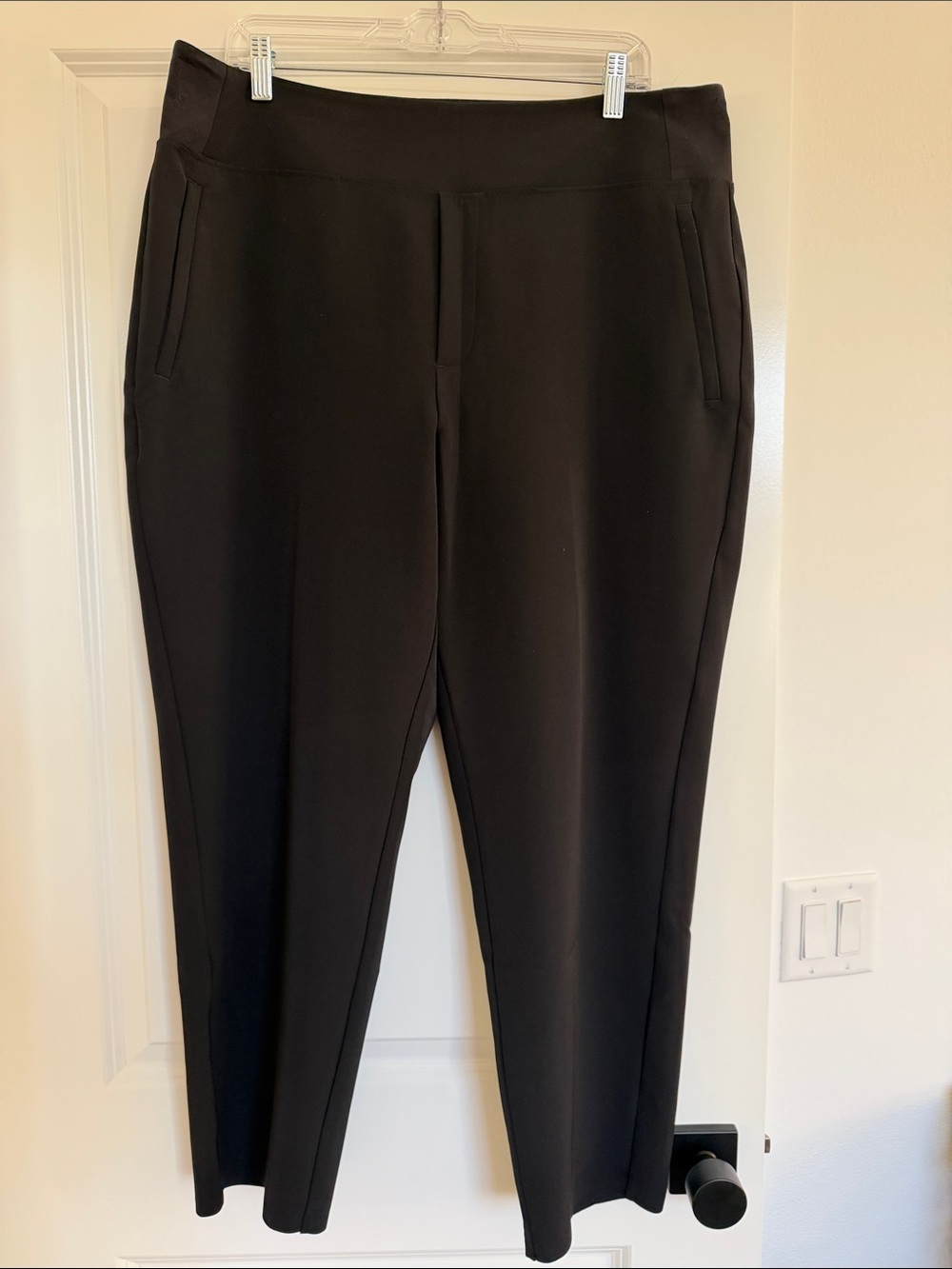 Athleta Black Straight-Leg Ponte Pants